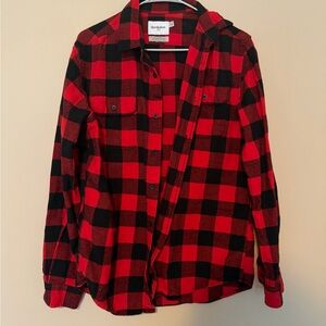 Goodfellow & Co Red and Black Plaid Shirt